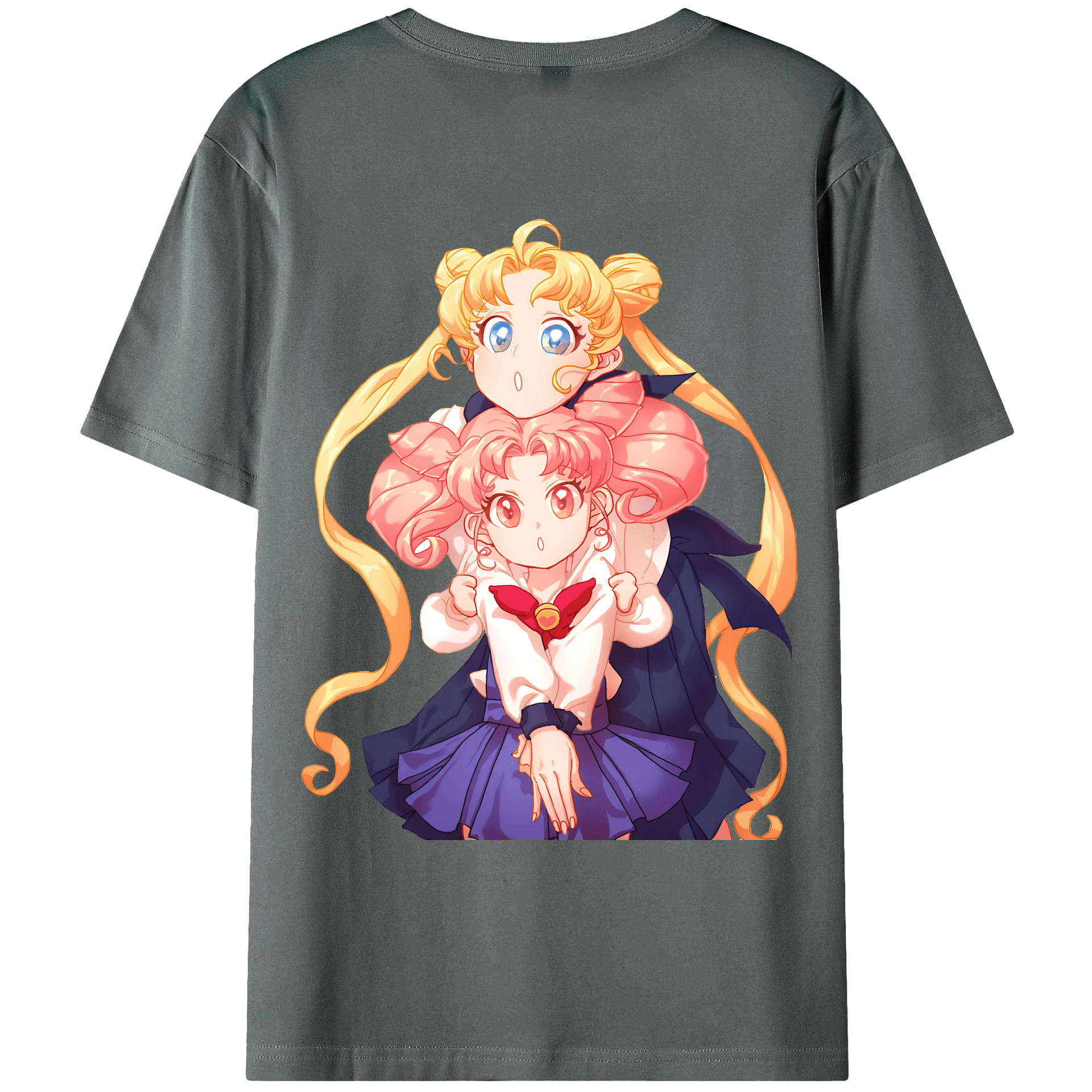 （画像用） 美少女戦士セーラームーン 愛野 美奈子 あいの みなこ Sailor Moon Aino Minako 綿100％ メンズ半袖Tシャツ（バックプリント） 通気性
